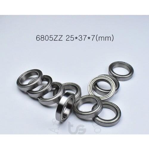 6805ZZ 25*37*7(mm) 10piece bearing ABEC-5 Metal sealed bearing Thin wall bearing 6805 6805ZZ chrome steel bearing