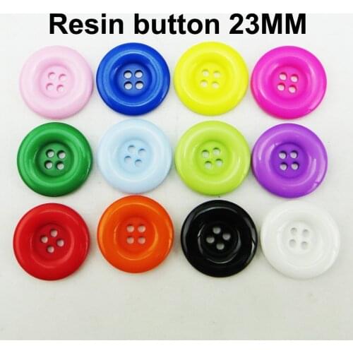 23mm 40PCS 9colors 4-Holes RESIN clothes buttons round brand garment button coat fits R-283