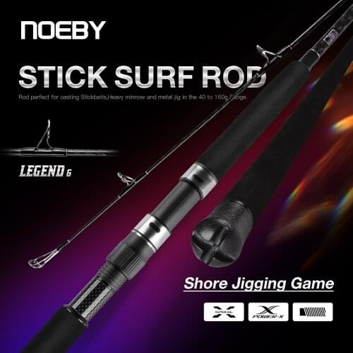 NOEBY Stickbait Surf Spinning Rod 2.75m 3.05m 2 sections H XH HVF Carbon Saltwater Shore Jigging for Blueback Fishing Rod