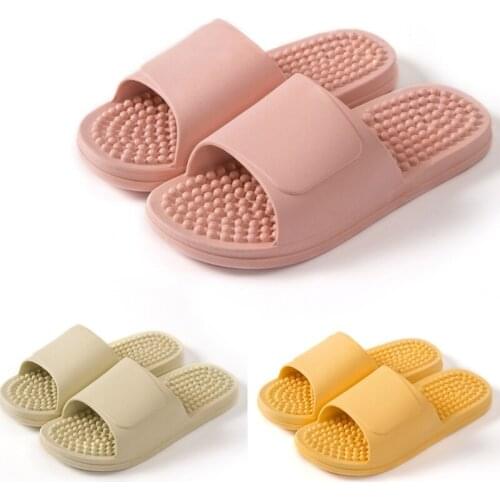 Hot selling Women Men Acupoint Foot Massage Open Toe Shower Slippers PVC Non-Slip Slide Sandals Therapeutic Reflexology Shoes