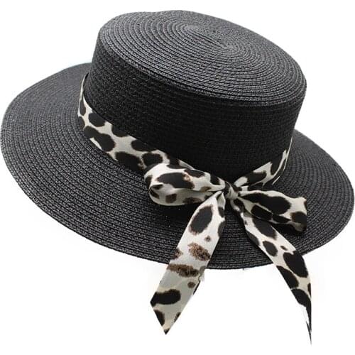 2021New Natural Panama Soft Shaped Straw Hat with Ribbon Bow Summer Women Men Beach Sun Hat Jazz Trilby Cap Wide Brim Fedora Hat