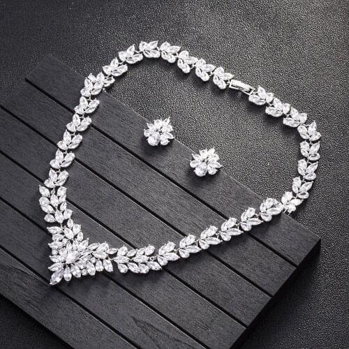 SINZRY exquisite jewelry cubic zirconia chokers necklace & earrings set angel love brilliant wedding jewelry sets bridal