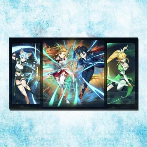 Sword art Online Hot Anime Art Silk Poster Canvas Print 13x24 24x43 Inch-001