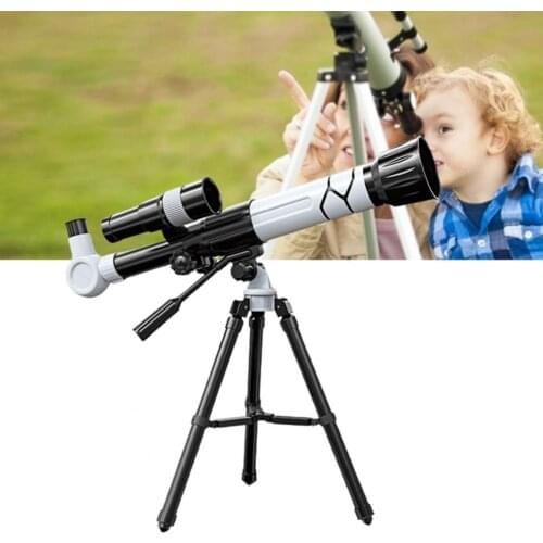 Portable 20X 40X High Definition Telescope Kid Gift with Phone Holder Tripod Scientific Exploration Cognitive Teenagers Kid Toys
