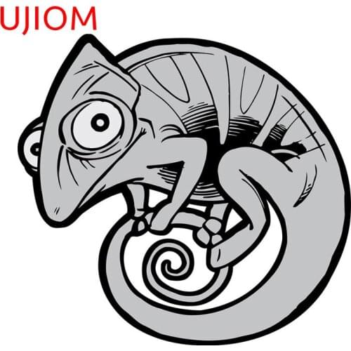 UJIOM Black and White Chameleon Logo Wall Stickers Living Room Decoration Room Decor Moisture Proof Vinyl Wallpaper