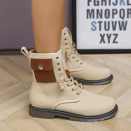 2021 Fashion Winter Motorcycle Buckle Strap Thick High Heels Platform Shoes Womens Boots Ankle Woman Boot Female Plus Size 43