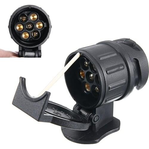 1pc 13 To 7 Pin Plug Adapter Trailer Connector Towbar Towing Durable Waterproof Plugs Socket Adapter Protects Connections Parts