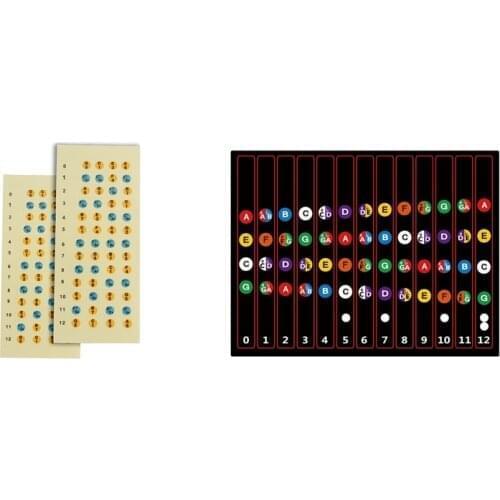 12PCS Ukulele Fretboard Stickers Chord Fret Stickers Note Sticker Finger Guide for Ukulele Beginner
