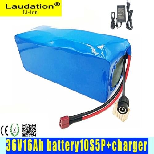 36v Lithium Battery 16Ah e Bike Battery Bateria 36v 10s5p 500WHigh Power and Capacity Motorcycle Scooter with BMS 10s 2A Charger
