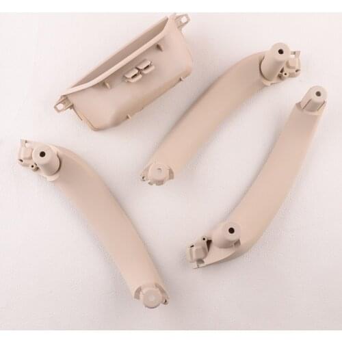 4Pcs/Set Beige Car Interior Door Handle Pull Trim Decoration fit for BMW X3 F25 X4 F26 2011 2012 2013 2014 2015 2016 2017