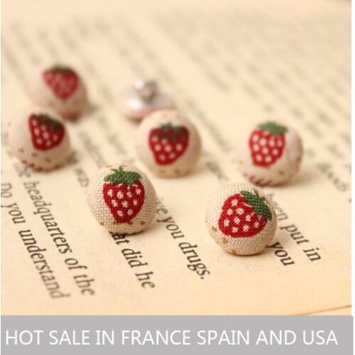 4PCS Cotton Fabric Wapped Button For Baby Clothes Craft Sewing DIY Handmade Clothing Home Decoration Accessories Size 1 CM