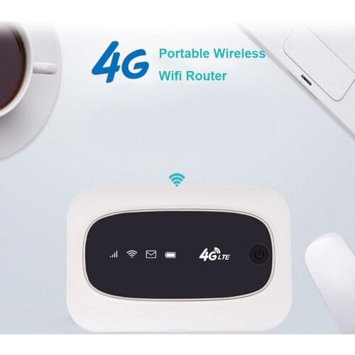 4G LTE CAT4 150M Unlock Mobile WiFi Portable Hotspot Wireless Wifi Router SIM Card Use For Travel /Home /Office (Black/White)