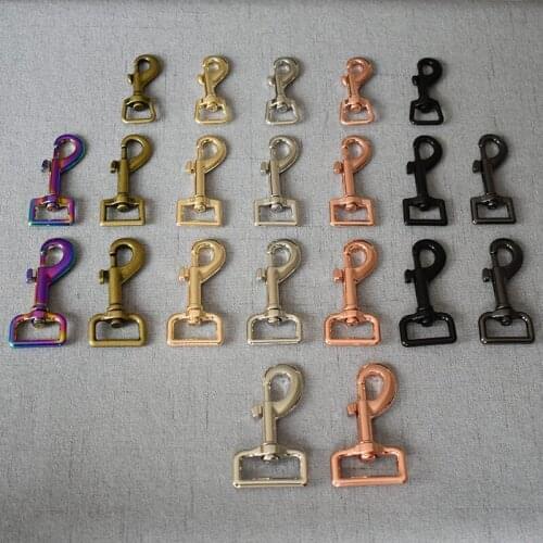 50 Pcs/Pack 15mm 20mm 25mm 32mm LOGO Metal Safety Strong Clips Lobster Clasp Dog Leash Carabiner Snap Hook DIY Key Chain Bag