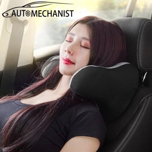 Car Pillows Car Seat Headrest Neck Support Auto Headrest Travel Pillows Head Support For Auto Seat Neck Rest Memory Cotton