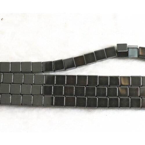 Hot sale black hematite stone new 4mm 6mm 8mm 10mm size cube square loose beads making Jewelry B229