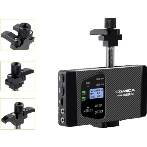 COMICA CVM-WS60 Combo 1-Trigger-2 Dual Transmitter and one Receiver Flexible Mini Wireless Microphone Universal for Camera