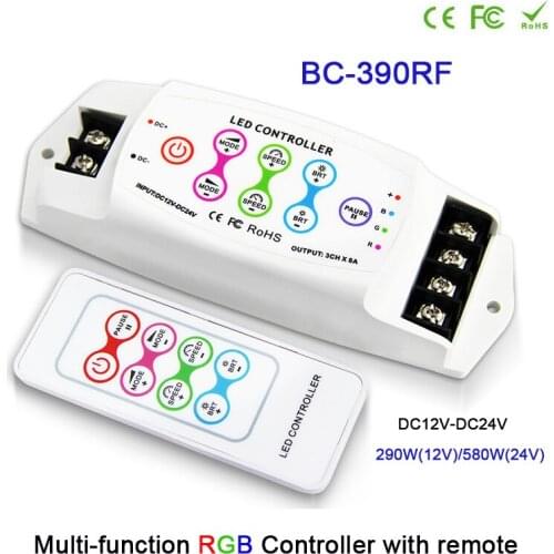 DC5-24V/DC12-24V 8A/CH*3 touch pannel controller touch key wireless remote RGB LED Controller for led strip