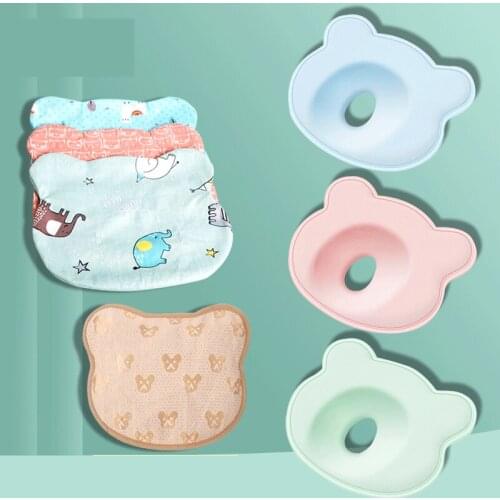 Baby Stereotype Pillow Anti-Partial Memory Foam Pillow Summer Breathable Cotton Pillowcase Seat Pillow Removable and Washable