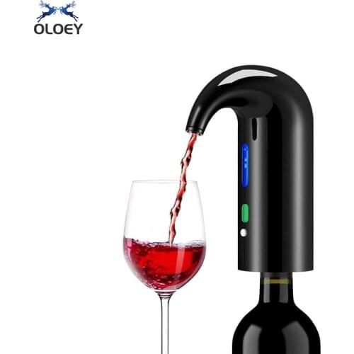 Electric Wine Pourer Wine Aerator Pourer Instant Wine Decanter Dispenser Pump USB Rechargeable One-Touch Automatic Decanter
