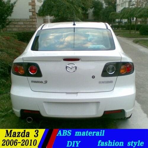 Use for mazda 3 spoiler 2006-2013 mazda 3 spoiler High Quality ABS Material Car Rear Wing Primer Color for mazda 3 2006-2013