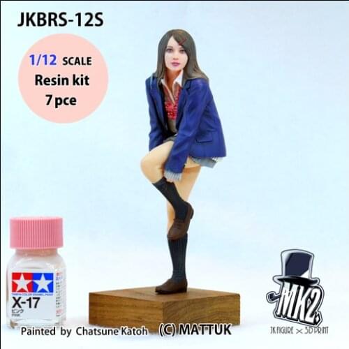1/12 Resin Figure Model Kits GIRL -549 Gunner Unassambled Unpainted