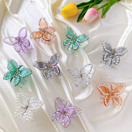 Matte Hair Claw Hairpin Hair Clip Geometric Hair Crab Hair Claw Clip Acetate Hair Claw Hair Accessories Butterfly Hair Claw