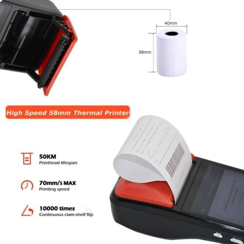 Multifunctional Android All In One Handheld Mobile With Qr Barcode And Thermal Printer POS For Grocery R330