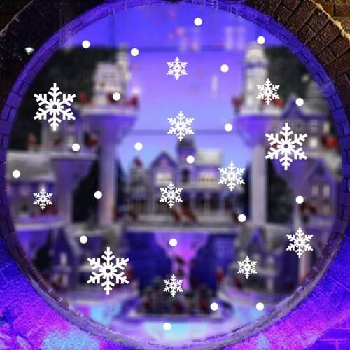 M-2 Christmas Snowflakes Christmas Glass Sticker Shop Window Glass Background Wall Decoration Wall Stickers