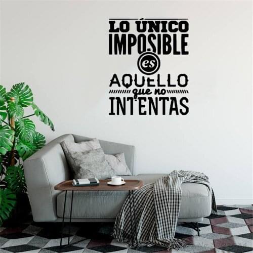 Spanish Sentences Wall Stickers For Living Room Wall Decals Sticker Frase Wallpaper Poster Vinyl Mural RU4039