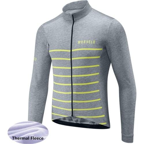 New arrivel Classic Mens Cycling Jersey Morvelo Winter Thermal Fleece long sleeve Ropa ciclismo Bicycle Bike Clothing maillot