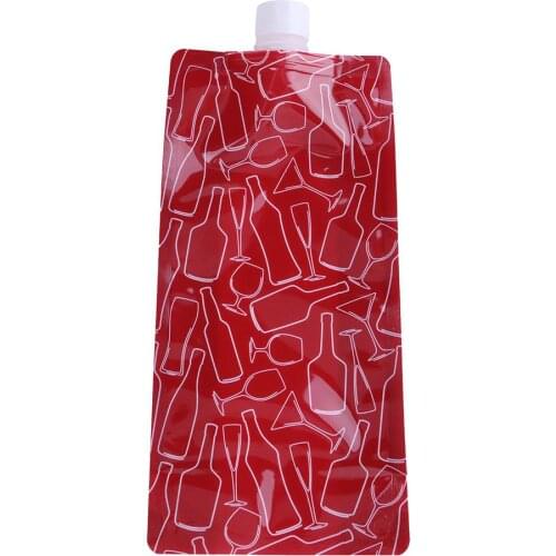 Portable 750mL Folding Water Bag Canister PE Tasteless Safety Seal Lightweight Drinking Water Storage Bag for Camping Hiking