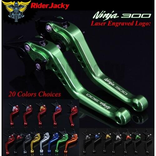 RiderJacky CNC Adjustable 14.7cm Short Brake Clutch Levers For Kawasaki NINJA 300R NINJA300R Ninja 300 2013-2017 2014 2015 2016