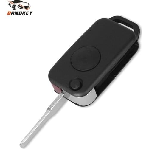 Dandkey 1 Buttons Flip Folding Remote Car Key Case Shell For Mercedes Benz W168 W124 W202 W210 W211 W203 For Two Smart Blade