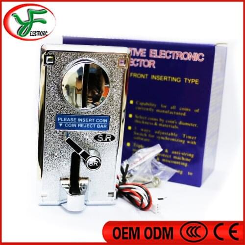 SR1213 Comparable Electronic Coin Acceptor -Front Type Insertion Export dedicated Coin Selector for DIY Arcade game