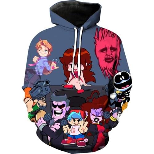 Friday Night Funkin Cosplay Hoodie 3D Printed Adult Sweatshirt Casual Pullover
