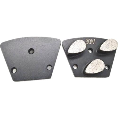 HT Trapezoid Floor Grinding pads Three Drop Segments Concrete Tools Diamond Trapezoid Grinding Shoes for ASL Grinder 12PCS