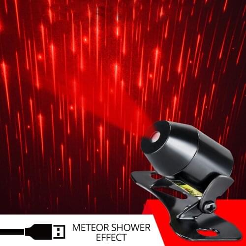 USB Starry Meteor Shower LED Night Lights 5-36V 3 Modes Mini Car Stage Light Bedroom Party Decoration Children Kids Gift