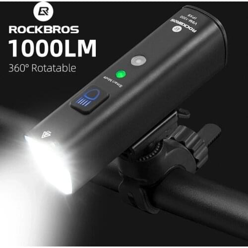 ROCKBROS Cycling Riding Flashlight Rechargeable Bicycle Light Waterproof Bike Headlight MTB Bicycle Front Lamp Bike Accessories