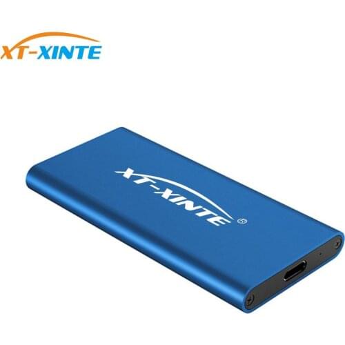 XT-XINTE USB3.1 SSD Type C MSATA Enclosure Case 10Gbps High Speed Hard Disk Box Cable Support 30*25 30*50 Mini SATA 4TB