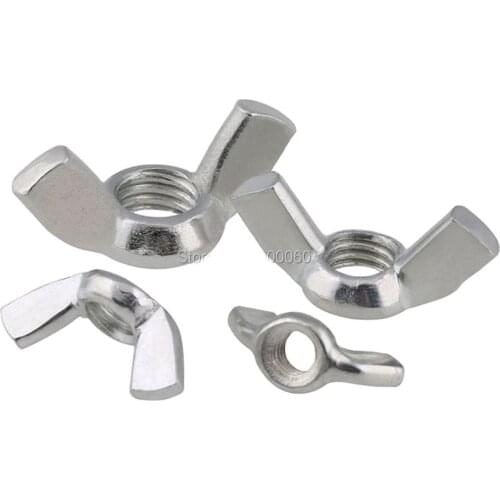 3/16-24 DIN315 Zinc Plated Carbon Steel Hand Twist Butterfly Wing Nut 100pc/lot