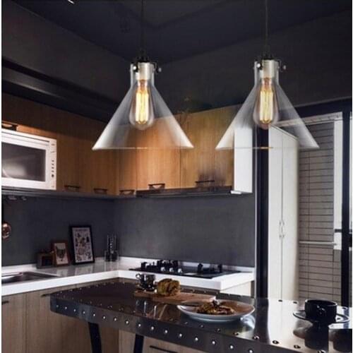 American Loft Style Iron Glass Edison Pendant Light Fixtures For Dining Room Hanging Lamp Vintage Industrial Lighting Lamparas