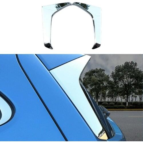 Car ABS Chrome Rear Window Triple-cornered Decor Trim Fit for Subaru Forester 2019-2021