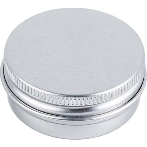 Face Cream Jar Sliver Cosmetic Travel Bottle Lotion Metal Box Refillable Skin Care Tool Empty Eyeshadow Containers 15ml 50pcs