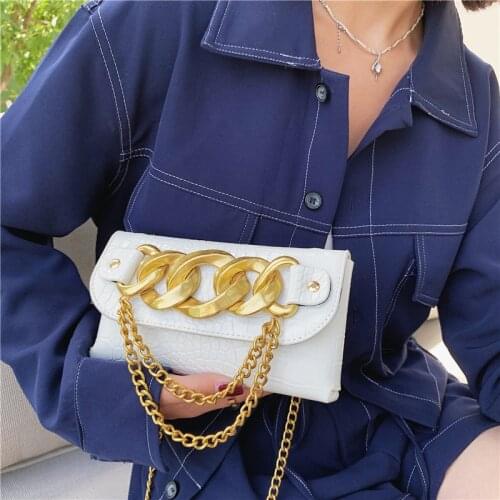 Women Waist Pack Luxury Crocodile Leather Fanny Pack Chain Shoulder Crossbody Bag For Women Belt Bag Casual Chest Pack And Purse