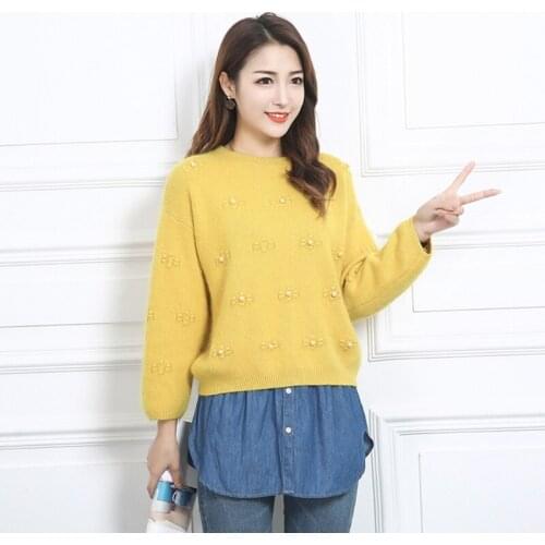 40GC Women Layered Decorative Skirt Buttons Cotton Denim Blue Curved False Hem Apron