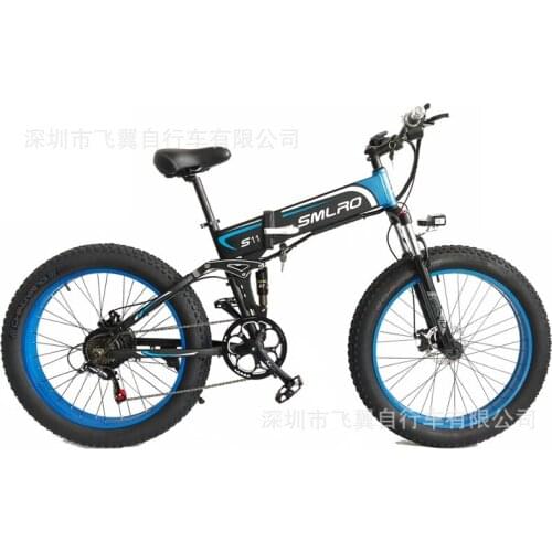 48V1000W Fat Tire Electric Bicycle Electric Bike 1000W Mens Mountain Bike Snow Bike Folding Ebike