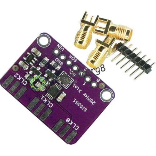 CJMCU-5351 Si5351A Si5351 I2C 25 MHz Clock Control Switch Breakout Board 8 kHz to 160 MHz 3-5VDC for Arduino IDE