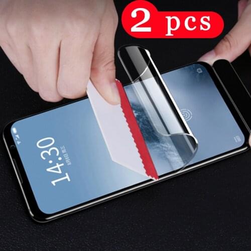 2Pcs hydrogel film for meizu 16xs 16 16th 15 lite plus full cover Not Glass 16x 16s pro protective film phone screen protector