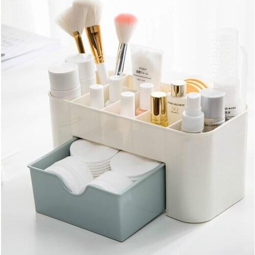 Cosmetics organizer plastic cosmetic box with small drawer receipt box household multi-purpose jewelry box storage box