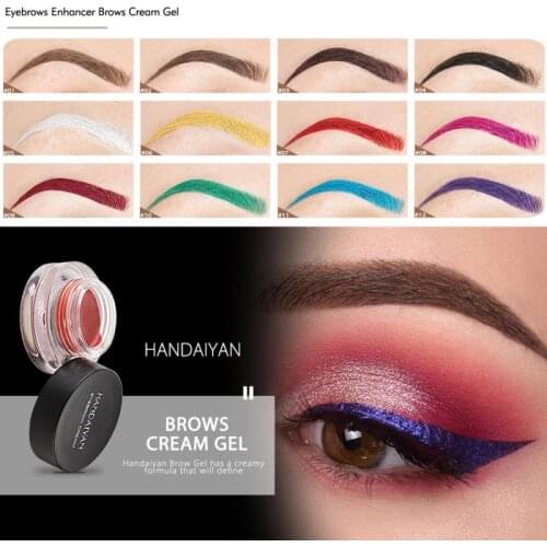 12 Color Eyebrow Cream Super Waterproof Eyebrow Cream Professional Long Lasting No Fading Eyebrow Gel Tint Makeup Tools TSLM2